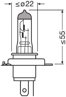 BEC CAMION 24V H4 75 70 W ORIGINAL OSRAM