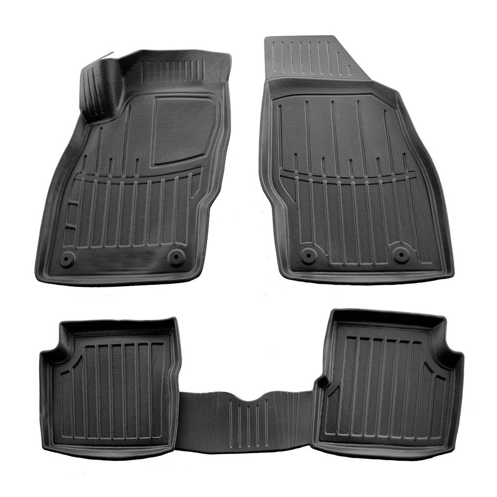 Set covorase presuri OPEL CORSA E din 2014-2019, auto, CRI-FLO, din cauciuc thermoplastic, 4 Stickere auto cu OPEL
