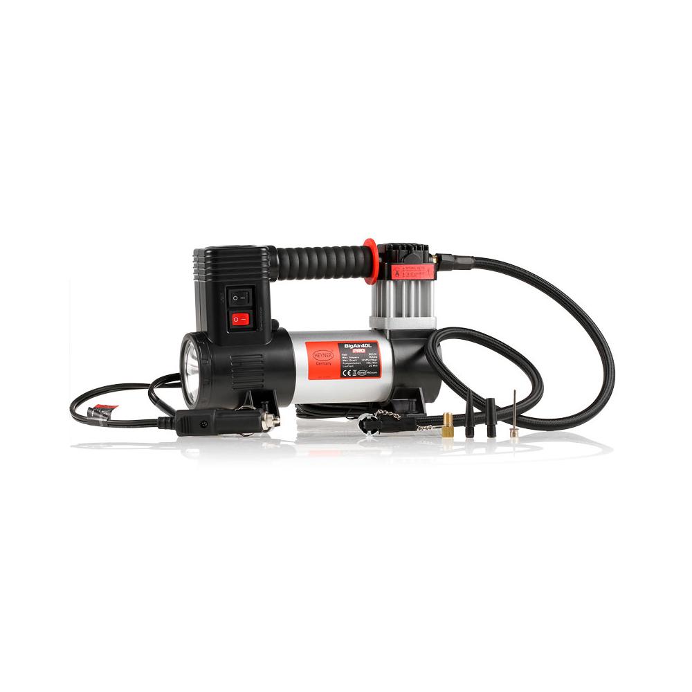 Compresor auto 12V Heyner BigAir 40L Pro cu manometru analogic, lampa LED si geanta de transport [4]