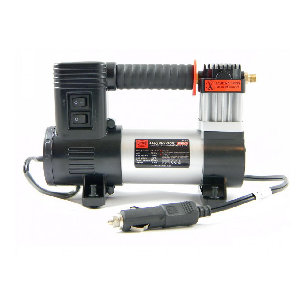 Compresor auto 12V Heyner BigAir 40L Pro cu manometru analogic, lampa LED si geanta de transport [2]